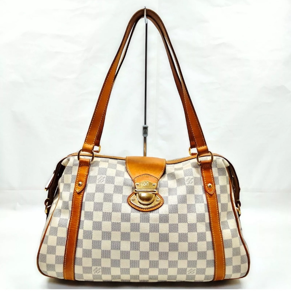 Authentic Louis Vuitton Stresa GM White Damier Azure - Picture 1 of 10